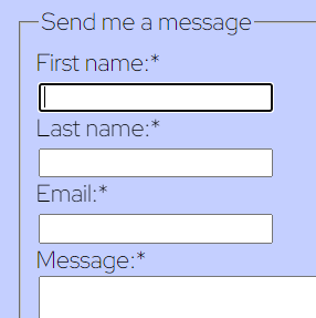 contact me form preview image